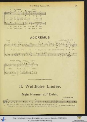 II. Weltliche Lieder.