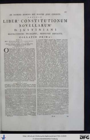 Liber Constitutionum Novellarum.