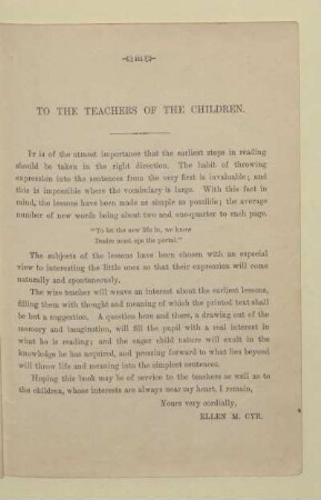TO THE TEACHERS OF THE CHILDREN