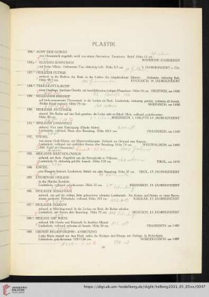 Plastik (Nr. 186-264)
