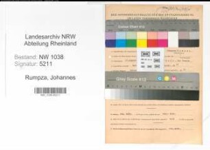 Entnazifizierung Johannes Rumpza , geb. 25.08.1908 (Feuerwehrmann)