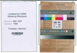 Entnazifizierung Heinrich Frentzen , geb. 19.12.1898 (Transportunternehmer)