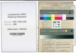 Entnazifizierung Wilhelm Zebermann , geb. 29.01.1896 (Polizeibeamter)
