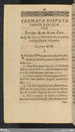 Themata Disputationis Biblicae VIII. Ex cap.18.19.& 20.Gen.