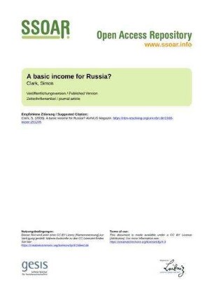 A basic income for Russia?