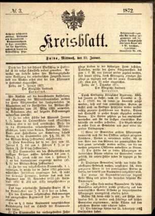 Ausgabe vom Mittwoch, den 10. Januar 1872.