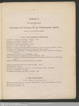 1. Reine und angewandte Mathematik