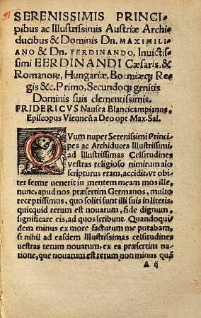 Friderici Navseae Blancicampiani, Episcopi Vienneñ, de Locustis Lib. vnus