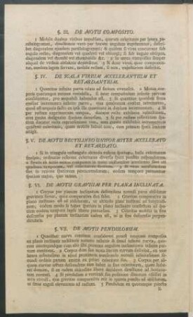 §. VI. De Motu Gravium Per Plana Inclinata