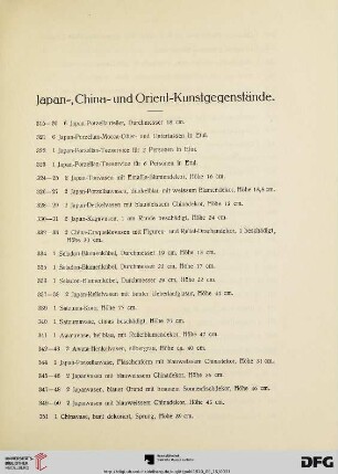 Japan-, China- und Orient-Kunstgegenstände (Nr. 315-434)