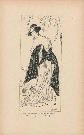 Étude de femme, par Shiounsho. (D'après une gravure en couleurs)