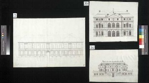 Aufriss der West- oder Ostseite des Palais (Projekt)