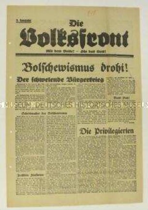 Sonderdruck der NSDAP zur Reichstagswahl im November 1932