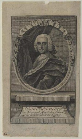 Bildnis des Johann Fridrich Christ