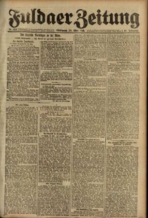 Ausgabe vom Mittwoch, den 29. Mai 1918.