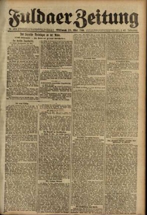 Ausgabe vom Mittwoch, den 29. Mai 1918.