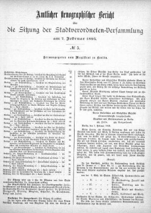 No. 5, 7. Februar 1895