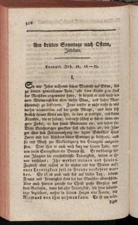 Am dritten Sonntage nach Ostern, Jubilate