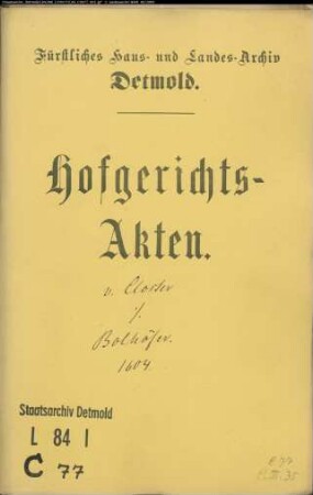 vom Closter, Boldewin gegen Jobst Bolhöfer - Schuldforderung