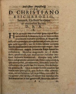 Quid Carolus I., Britanniarum rex, loqui potuerit, lata in se ferali sententia : oratio, seu declamatio gemina