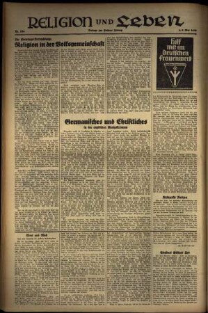 Zweite Ausgabe vom Sonntag, den 09. Mai 1937.