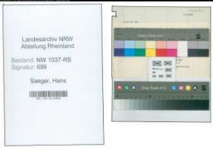 Entnazifizierung Hans Saeger , geb. 22.08.1891 (Lehrer)