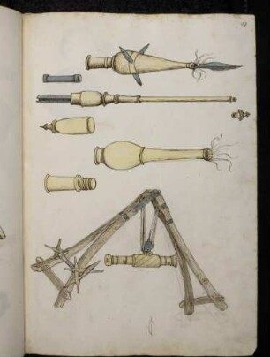 Brandbolzen, (Flaschen-) Zug mit Winde, Büchse