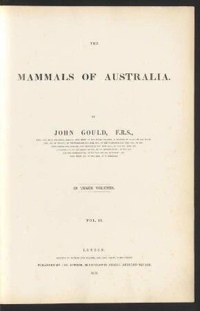 Vol. 2: The mammals of Australia