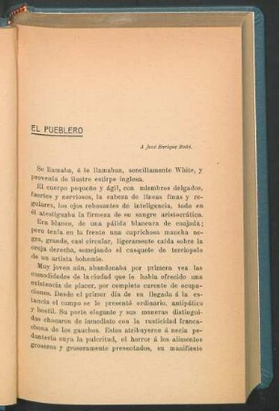 El pueblero : A José Enrique Rodó.