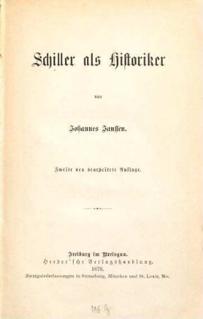 Schiller als Historiker
