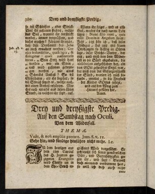 580-593, Drey und dreyßigste Predig.