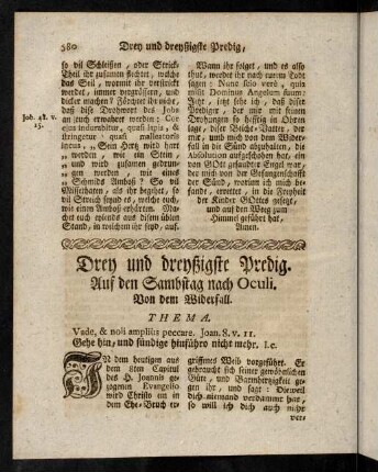 580-593, Drey und dreyßigste Predig.