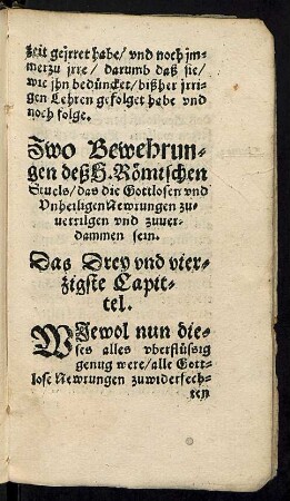 Zwo Bewehrungen deß H. Römischen Stuels ... Das Drey und vierzigste Capittel.