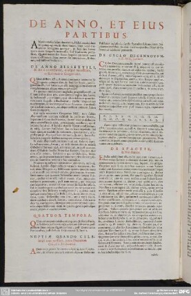 De Anno, Et Eius Partibus