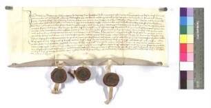 Wilhelm von Rechberg anerkennt den Vertrag des Burkhart von Wolmershausen; Siegel: Wilhelm von Rechberg, Wilhelm von Dottenheim, Peter von Finsterlohr.