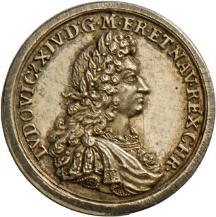 Medaille auf König Ludwig XIV. von Frankreich als rex christianissimus, 1702