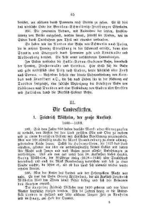 III. Die Landesfürsten