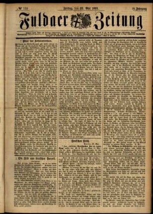 Ausgabe vom Freitag, den 22. Mai 1891.
