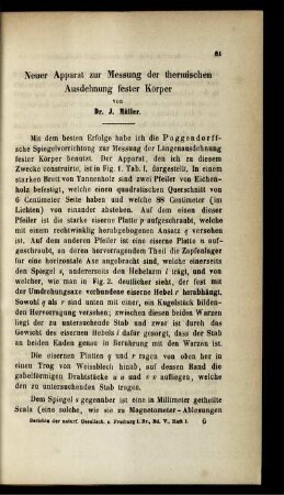 Neuer Apparat zur Messung der thermischen Ausdehnung fester Körper