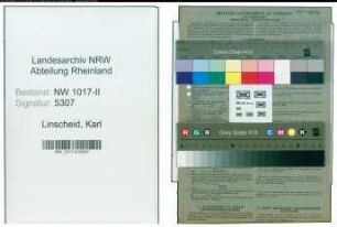 Entnazifizierung Karl Linscheid , geb. 30.04.1887 (Landwirt)