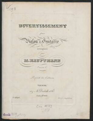 Divertissement pour Violon & Guitarre : Oeuvre 8.