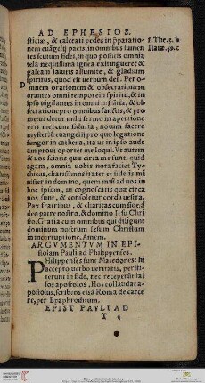 Epist[ola] Pavli ad Philippenses