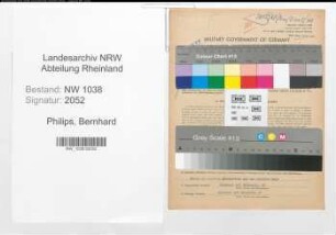 Entnazifizierung Bernhard Philips , geb. 06.09.1893 (Kaufmann)