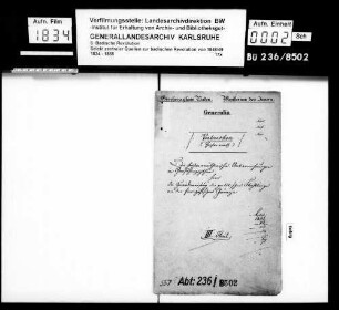 Die hochverräterischen Unternehmungen im Großherzogtum, hier: Zurückweisung deutscher Flüchtlinge von der französischen Grenze (III)