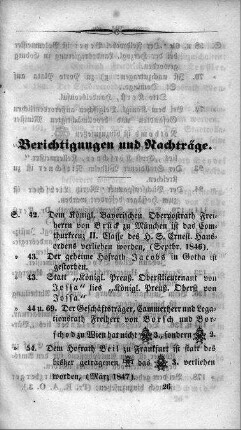 Berichtigungen und Nachträge