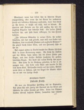 Fallende Frucht.