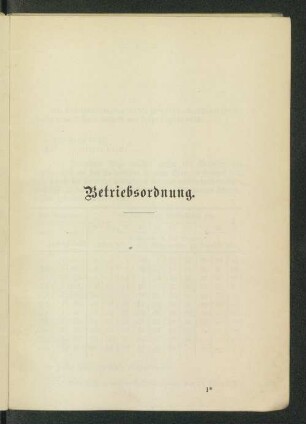 Betriebsordnung.