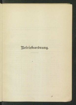 Betriebsordnung.