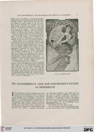 Die gegenwärtige Lage der dekorativen Künste in Frankreich