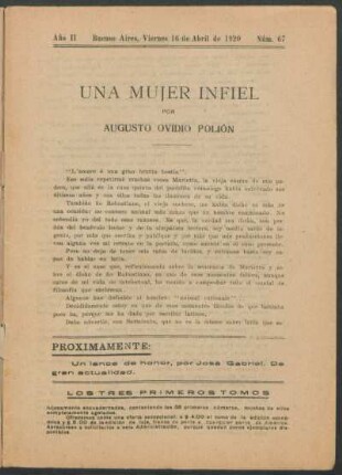 Una mujer infiel - [Parte única]